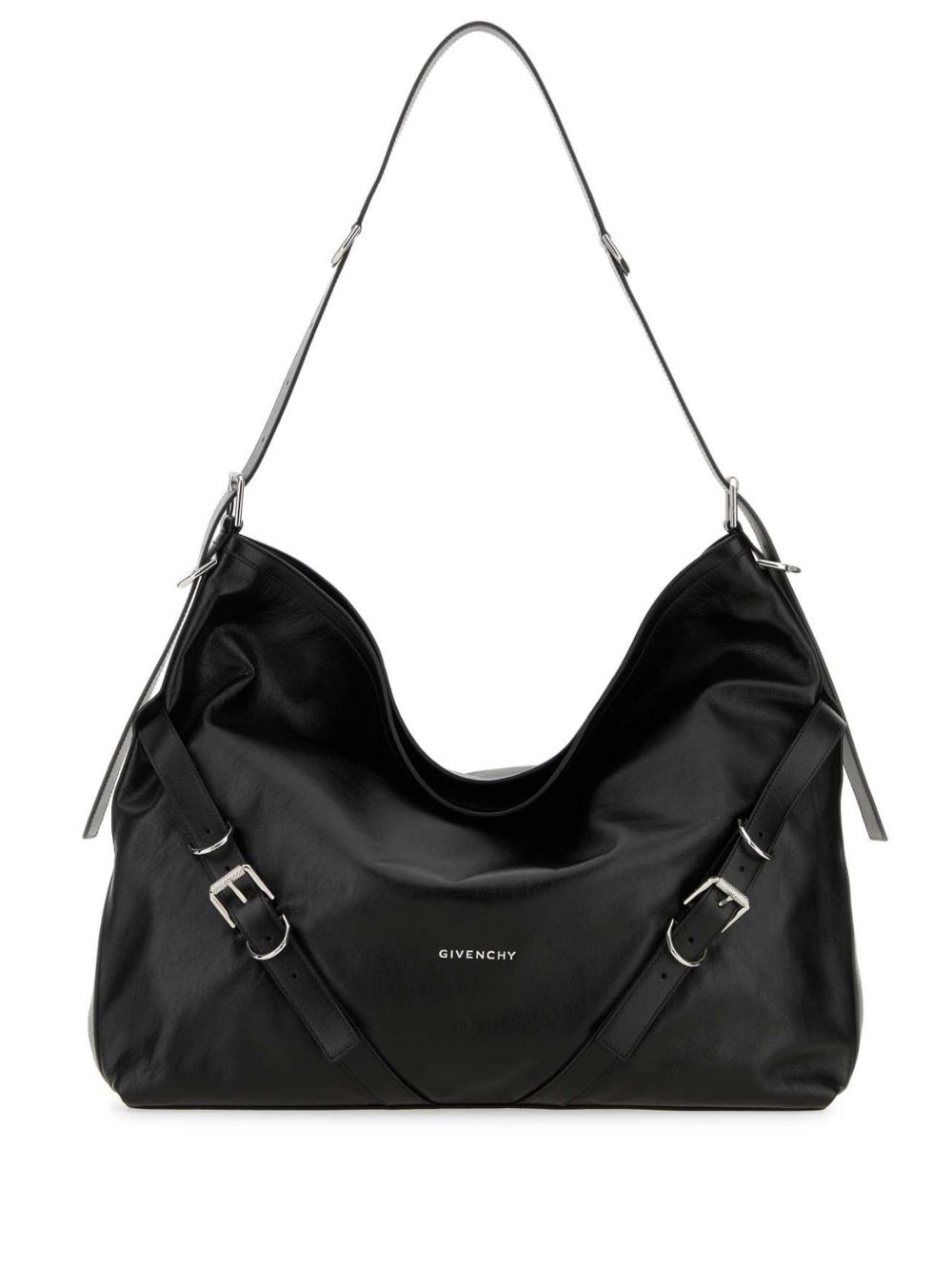 Givenchy Voyou 大号皮质单肩包 - 黑色