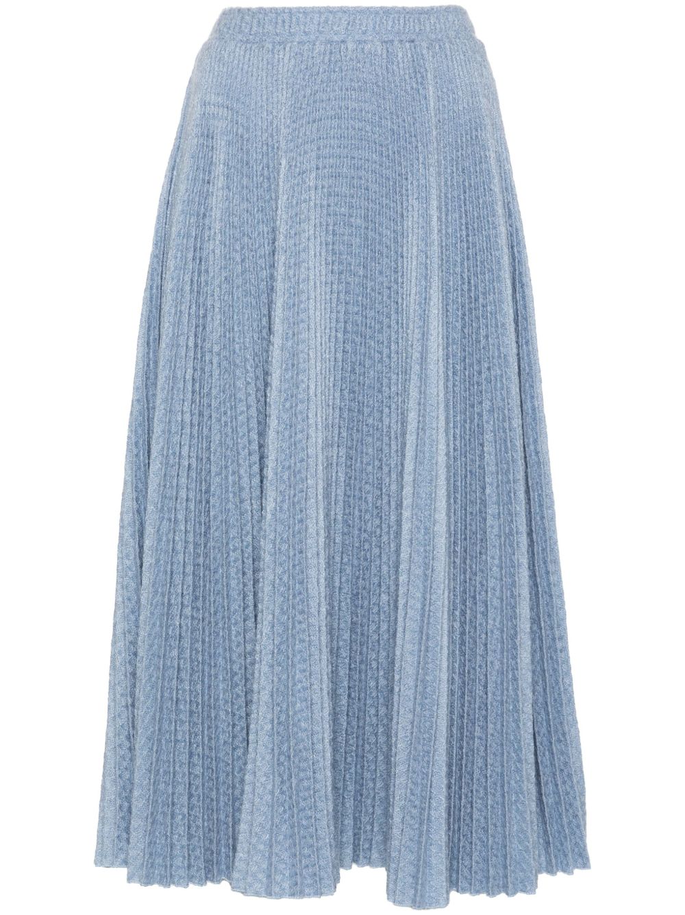 Ermanno Scervino 褶饰中长半身裙 - 蓝色