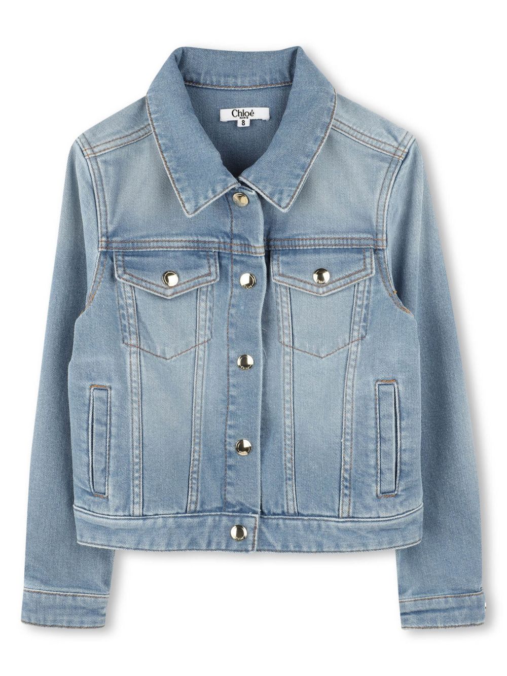 Chloé Kids 牛仔夹克 - 蓝色