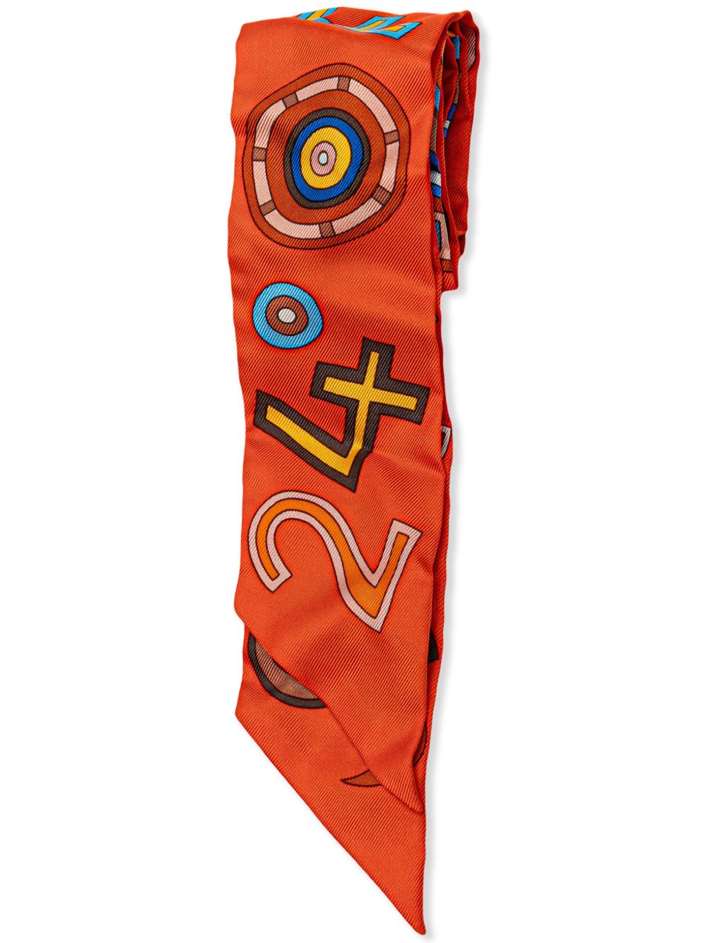 Hermès Pre-Owned Tohu Bohu Twilly 真丝围巾（2000-2023年典藏款） - 红色