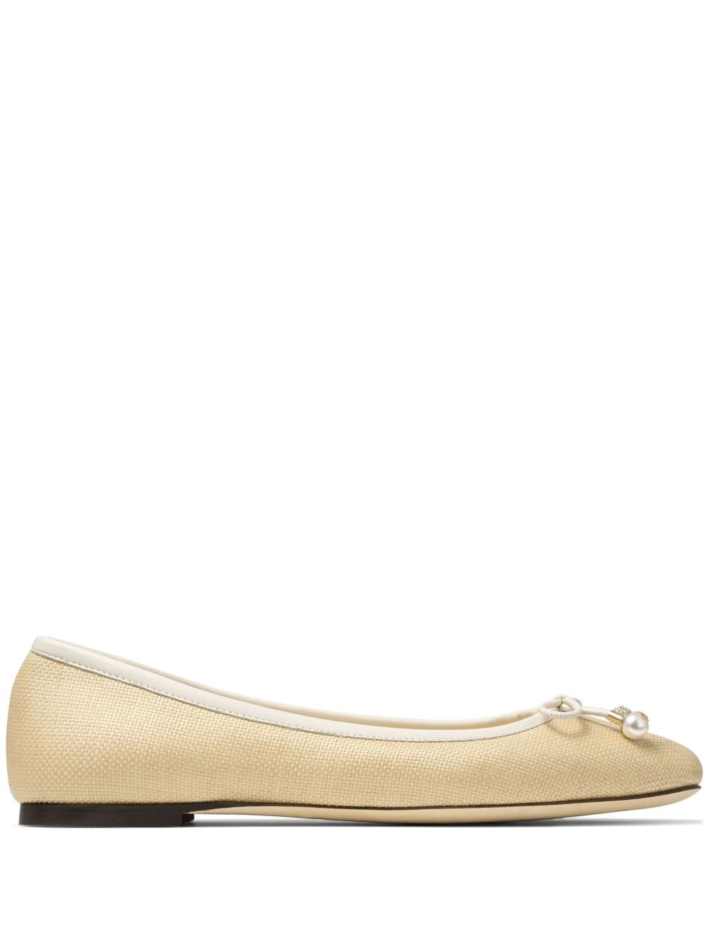 Jimmy Choo Elme 蝴蝶结芭蕾平底鞋 - 中性色