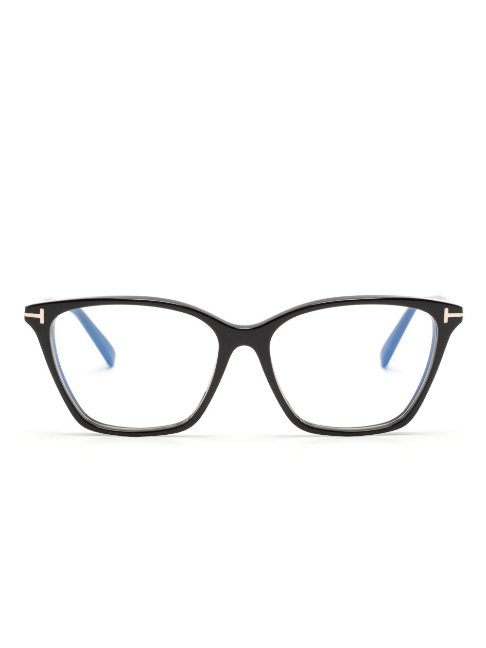 TOM FORD Eyewear 长方形镜框眼镜 - 黑色