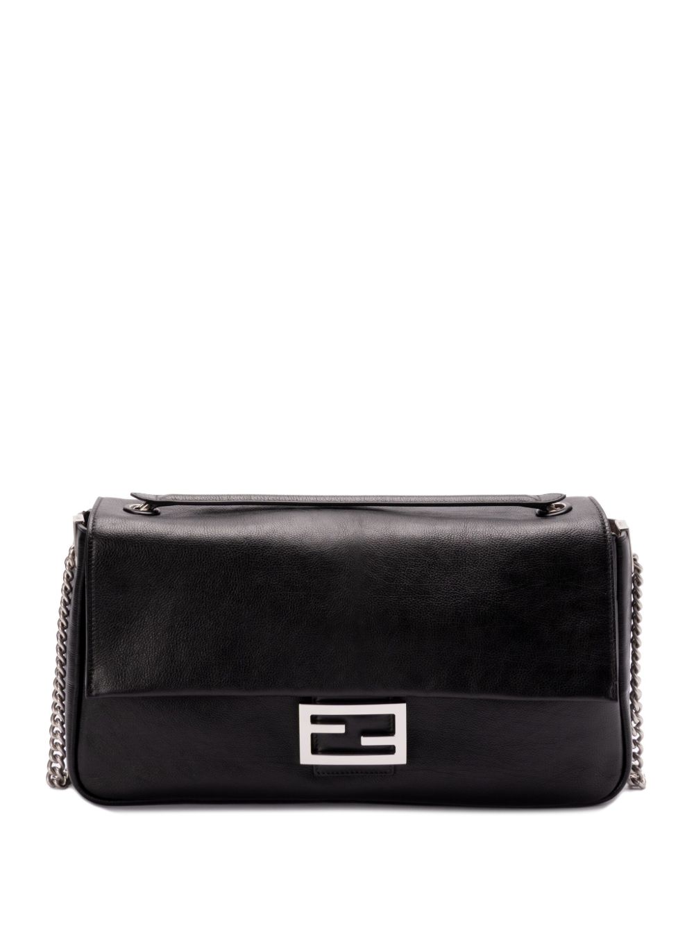 FENDI Baguette 皮质单肩包 - 黑色