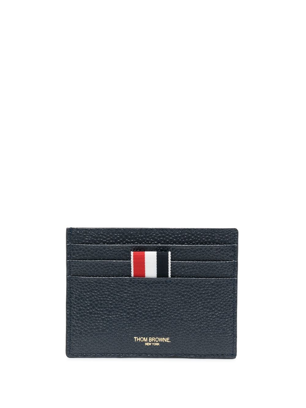 Thom Browne 船锚刺绣皮质卡夹 - 蓝色