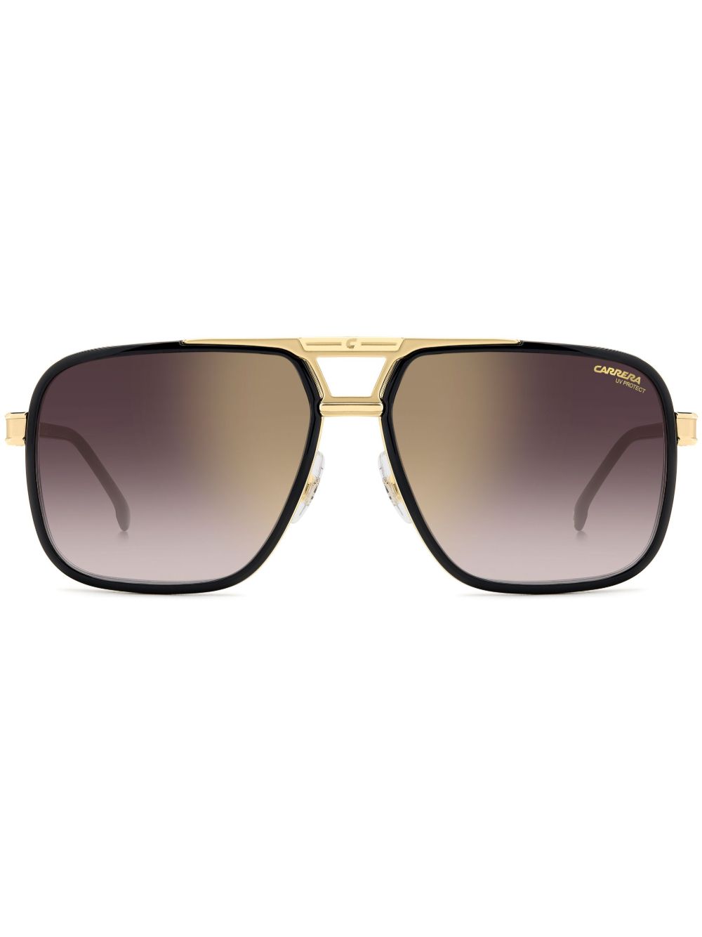 Carrera logo雕刻太阳眼镜 - 黑色