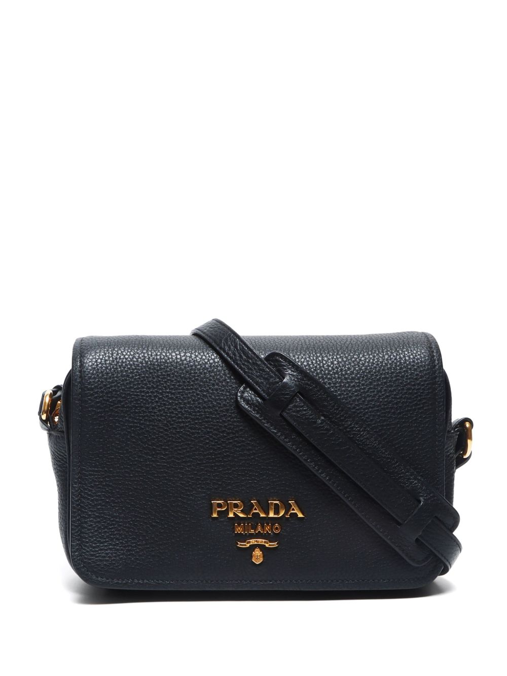 Prada Pre-Owned 皮质单肩包（2020年典藏款） - 黑色