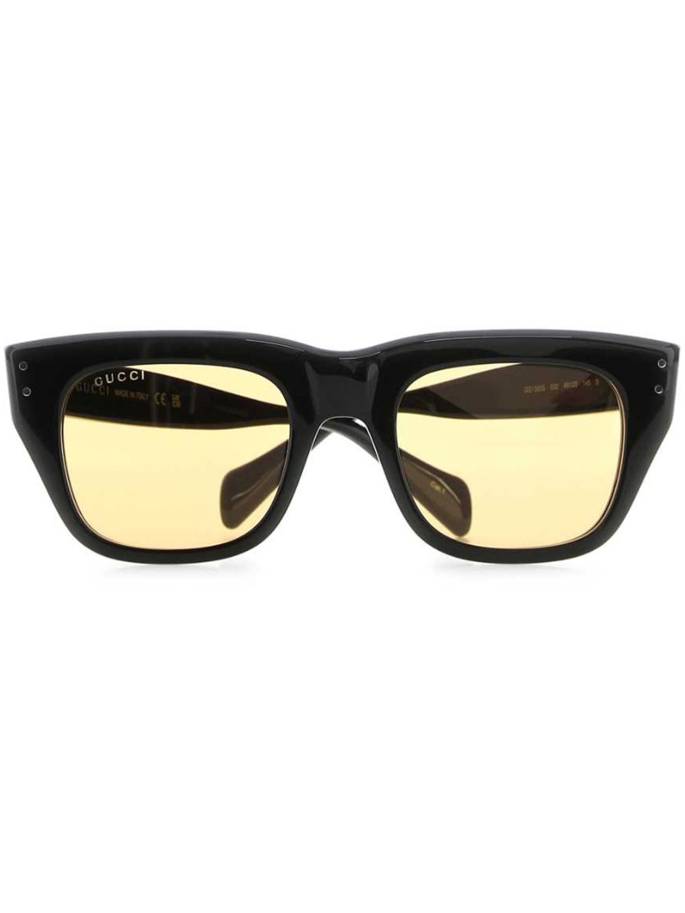 Gucci Eyewear 方框太阳眼镜 - 黑色