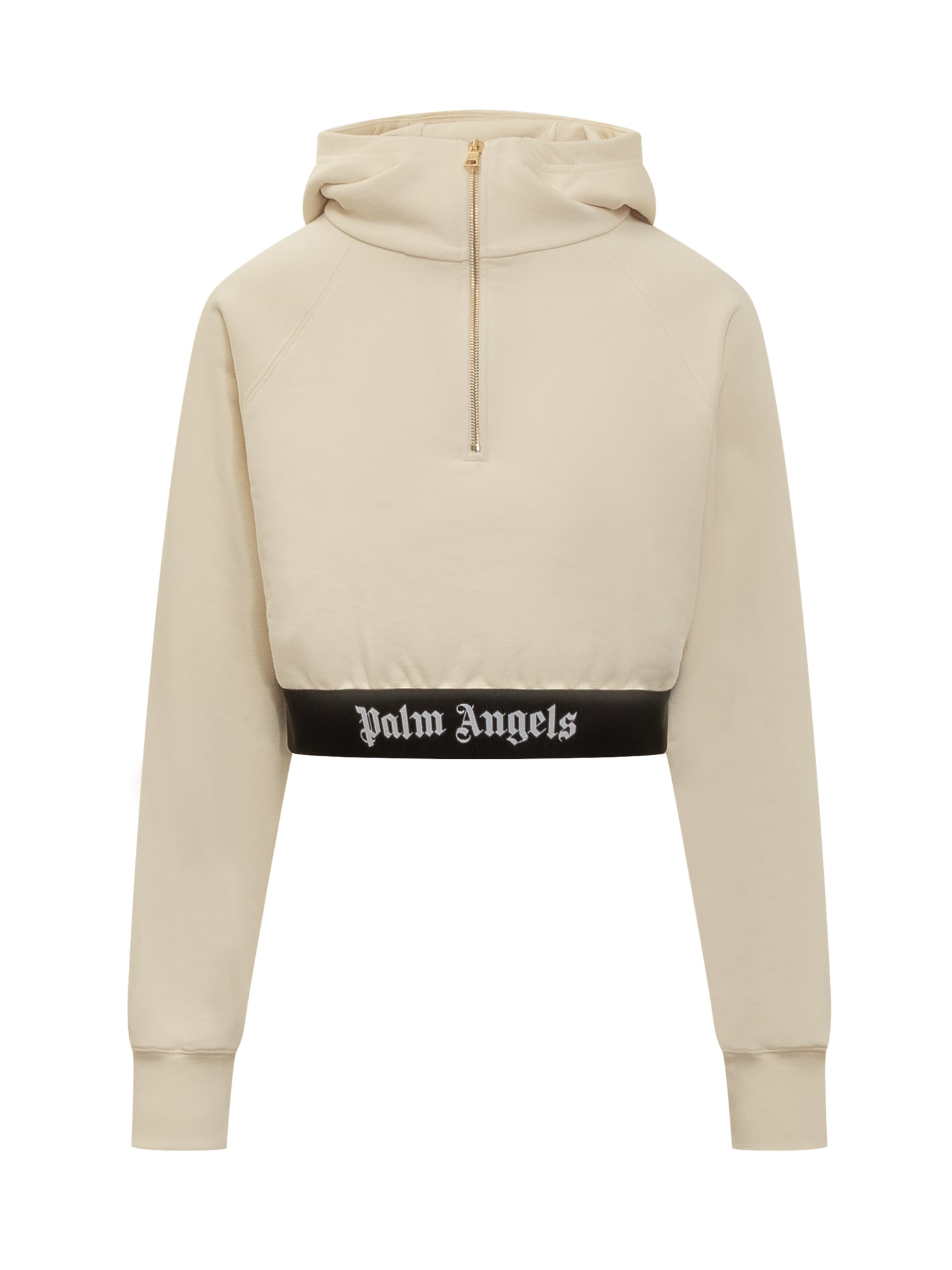 Palm Angels logo织带连帽卫衣