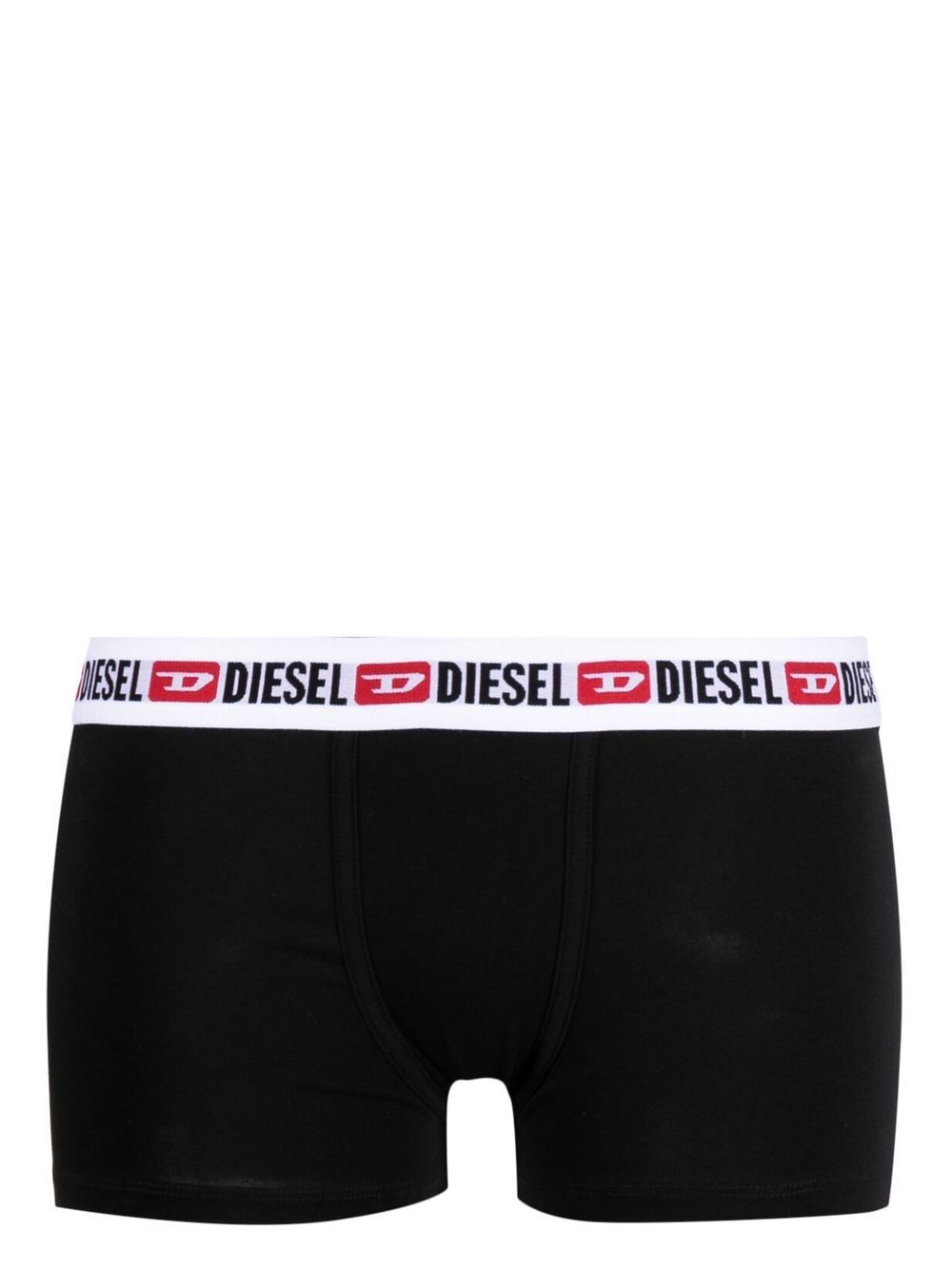 Diesel logo裤腰四角裤 - 黑色