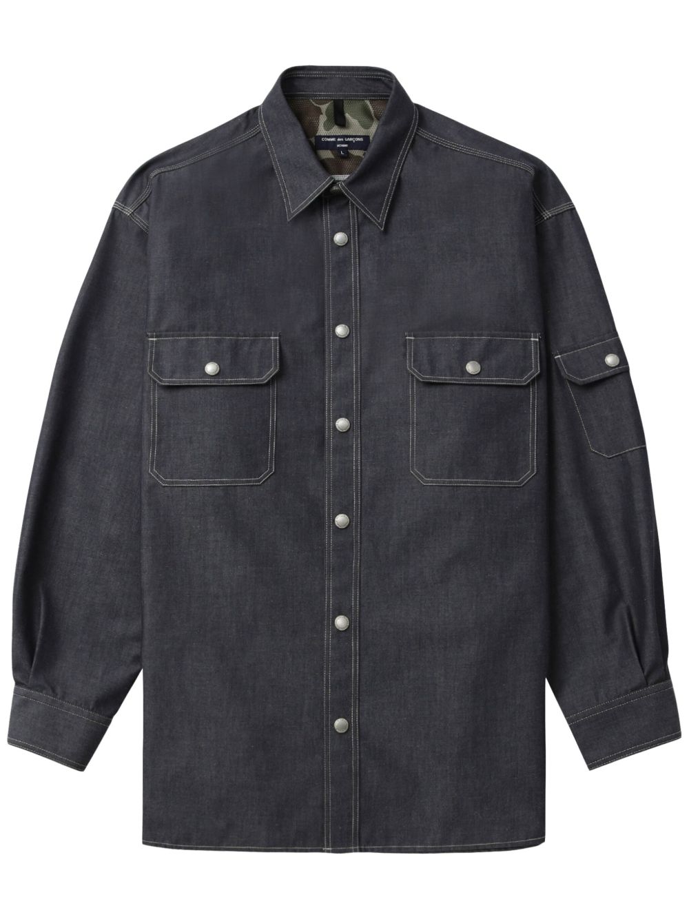 Comme des Garçons Homme 牛仔衬衫 - 蓝色