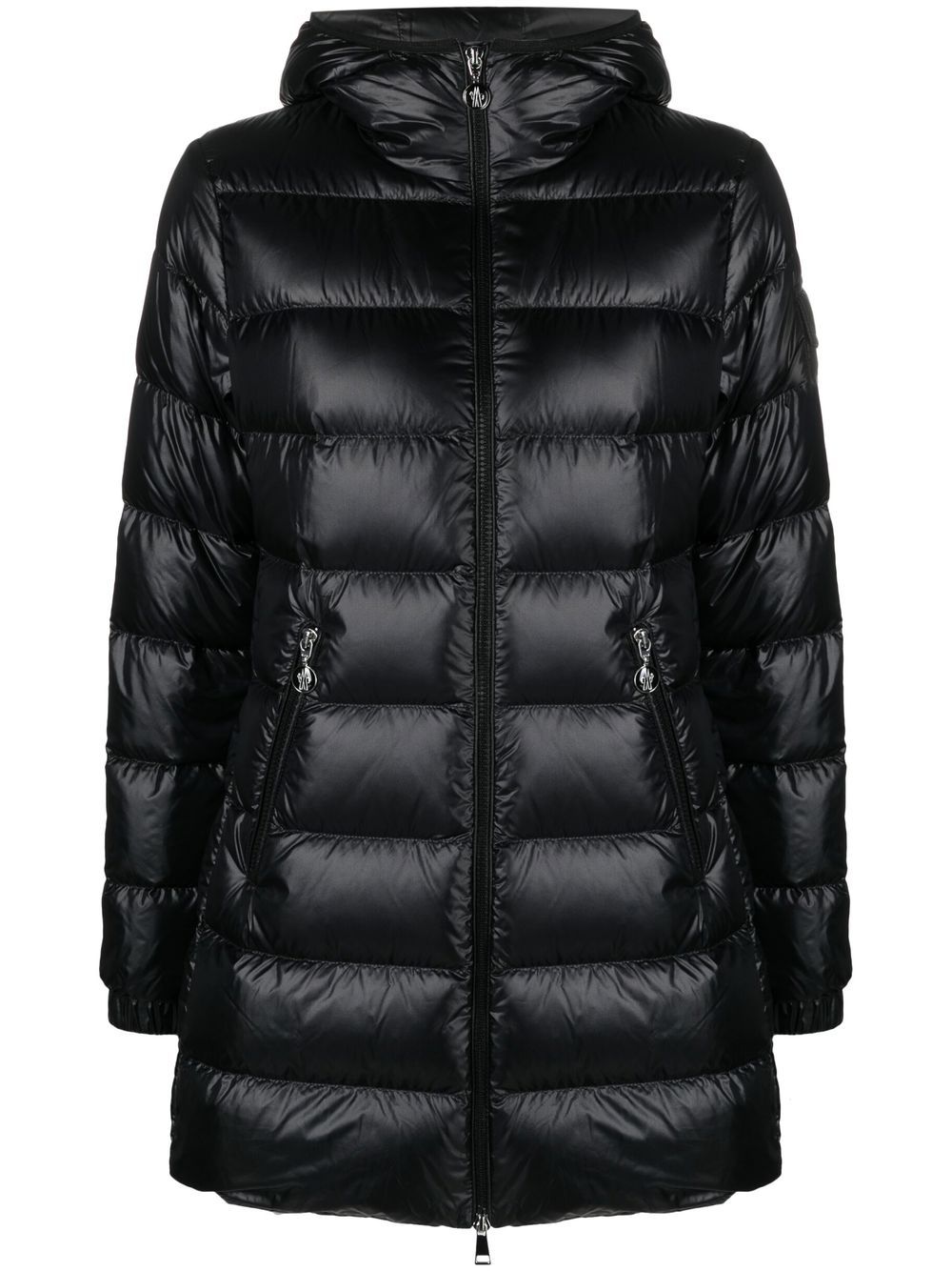 Moncler 连帽填充外套 - 黑色
