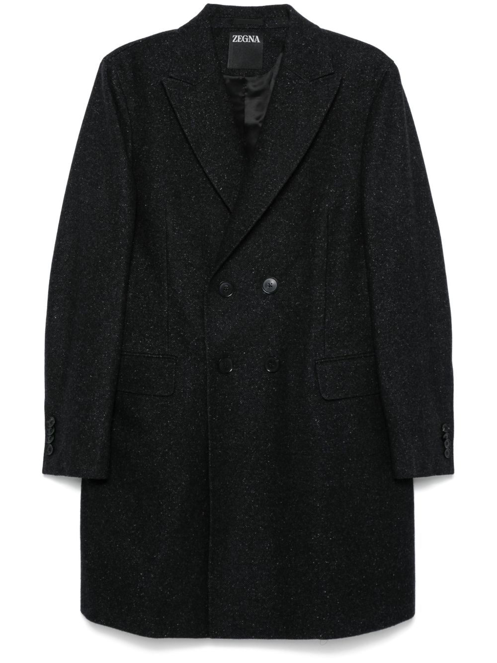 Zegna 斑点纹理外套 - 黑色