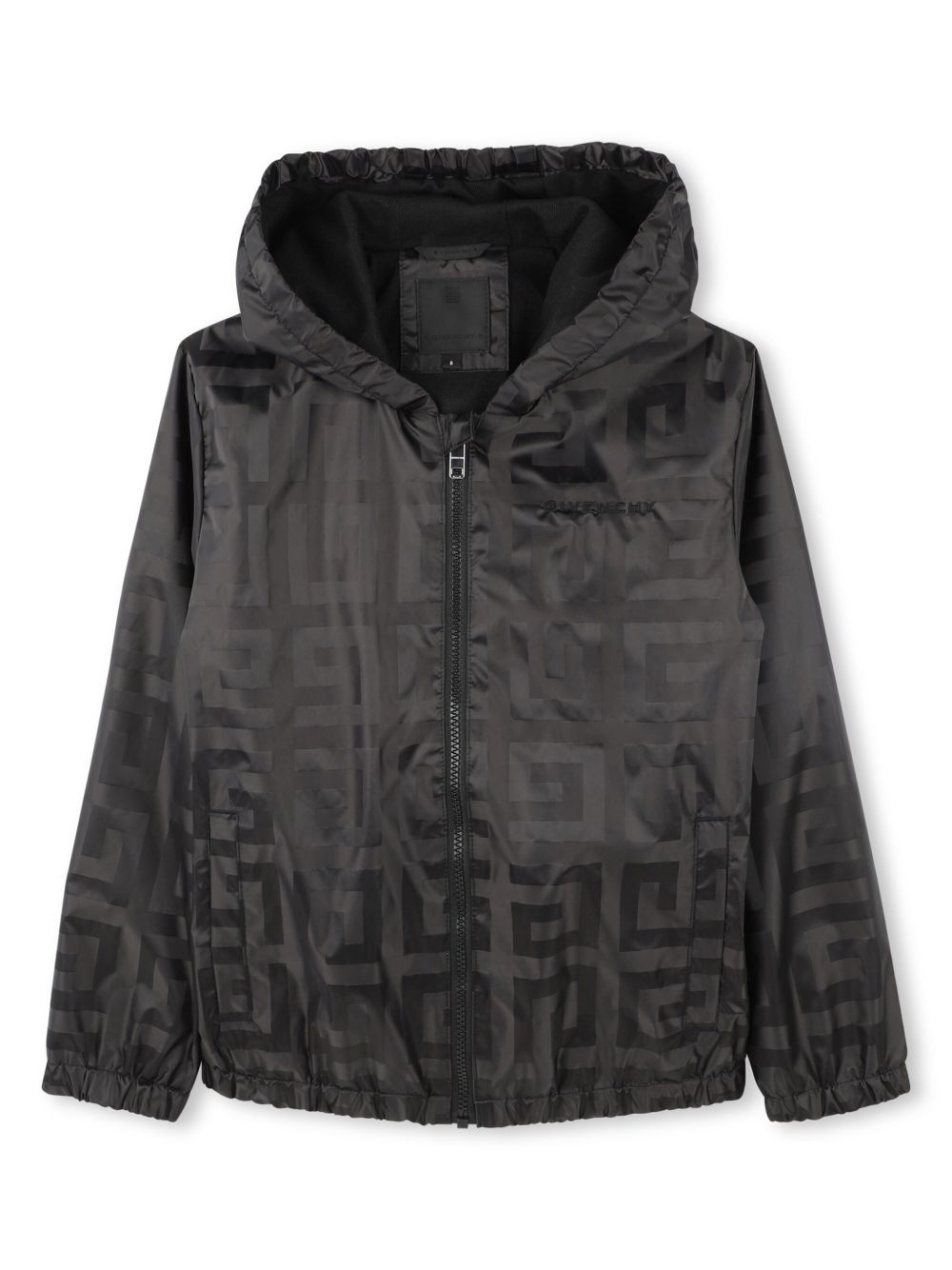 Givenchy Kids logo印花夹克 - 黑色