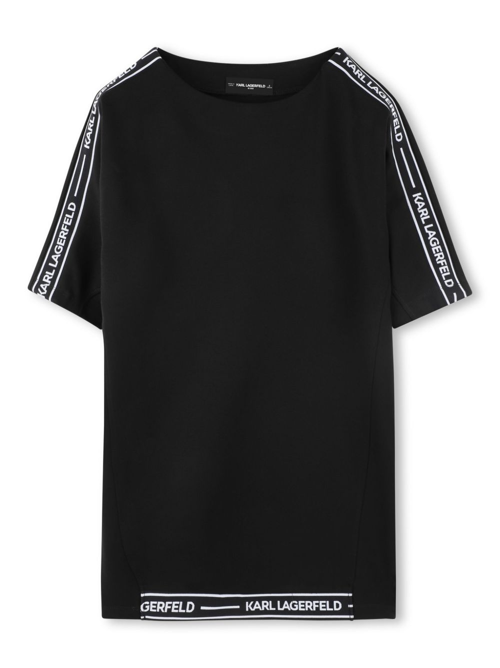 Karl Lagerfeld Kids logo饰带连衣裙 - 黑色