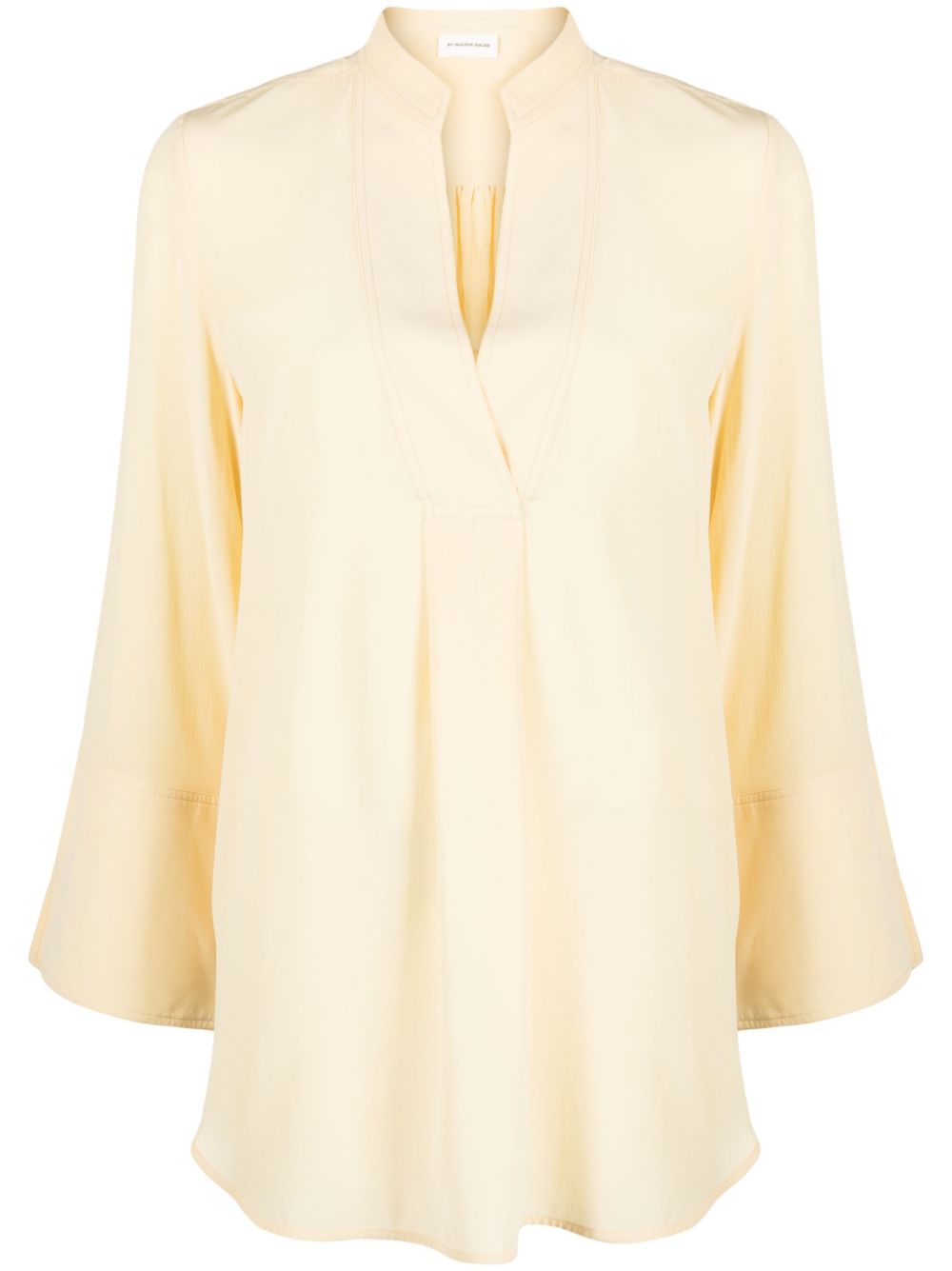 By Malene Birger 钟形袖真丝罩衫 - 黄色