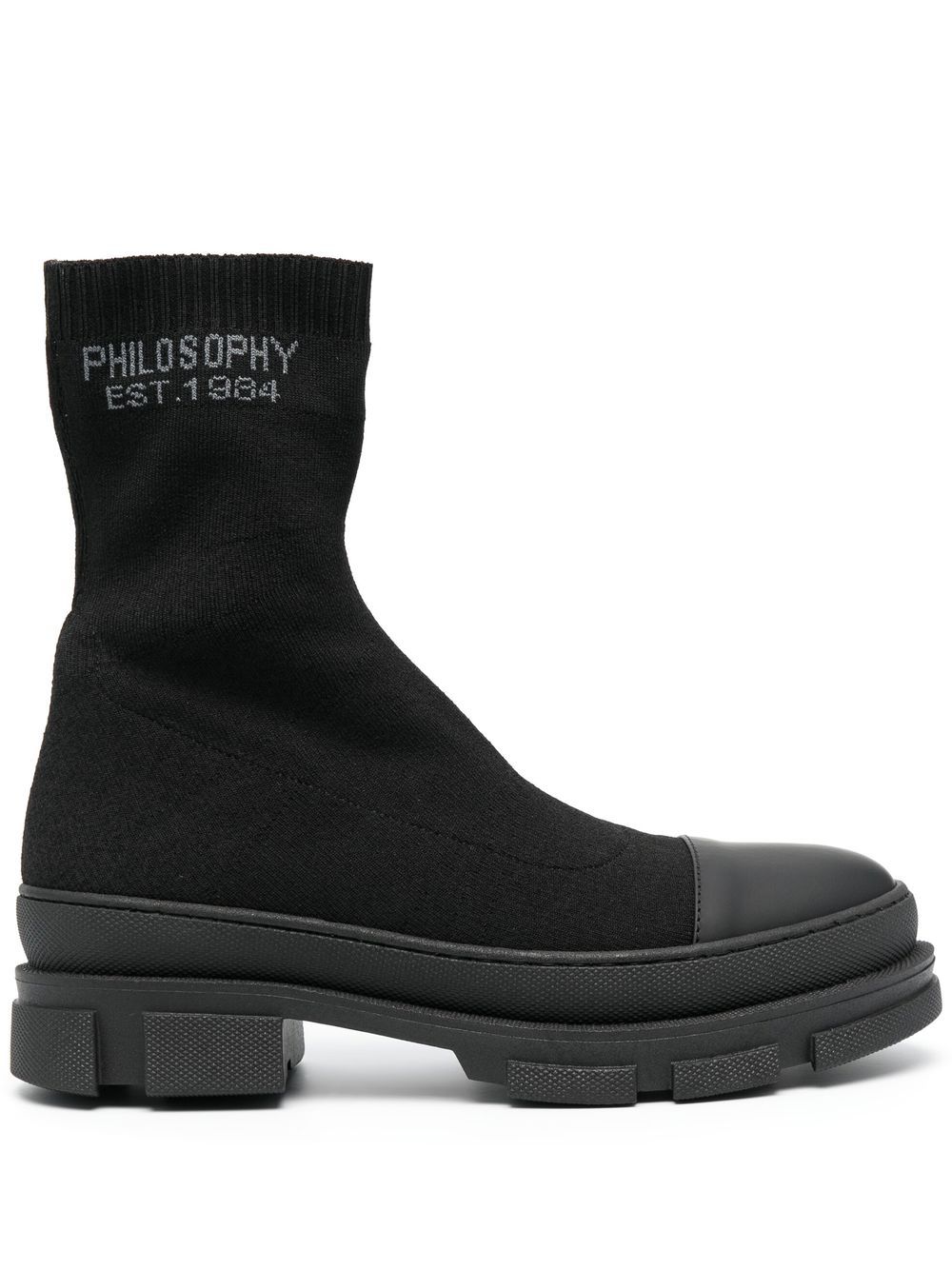 Philosophy Di Lorenzo Serafini logo针织袜靴 - 黑色