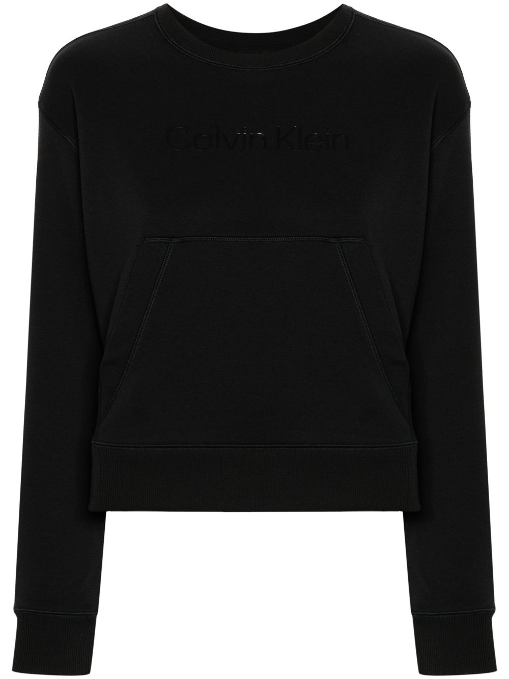 Calvin Klein logo贴花卫衣 - 黑色