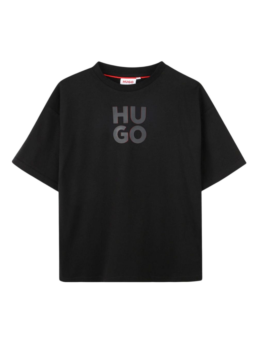 HUGO KIDS logo印花T恤 - 黑色
