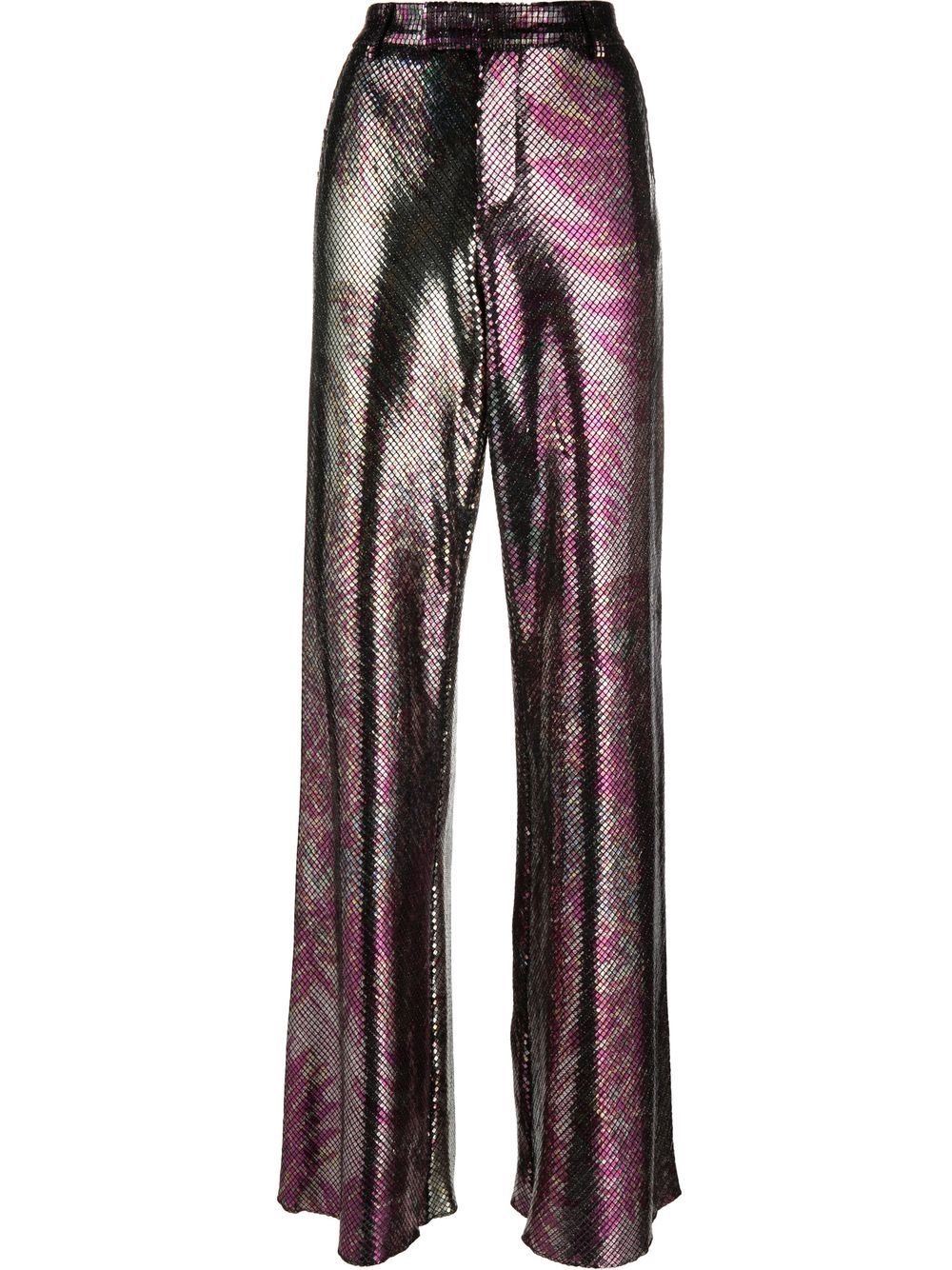 ETRO 印花小号标牌阔腿裤 - 粉色