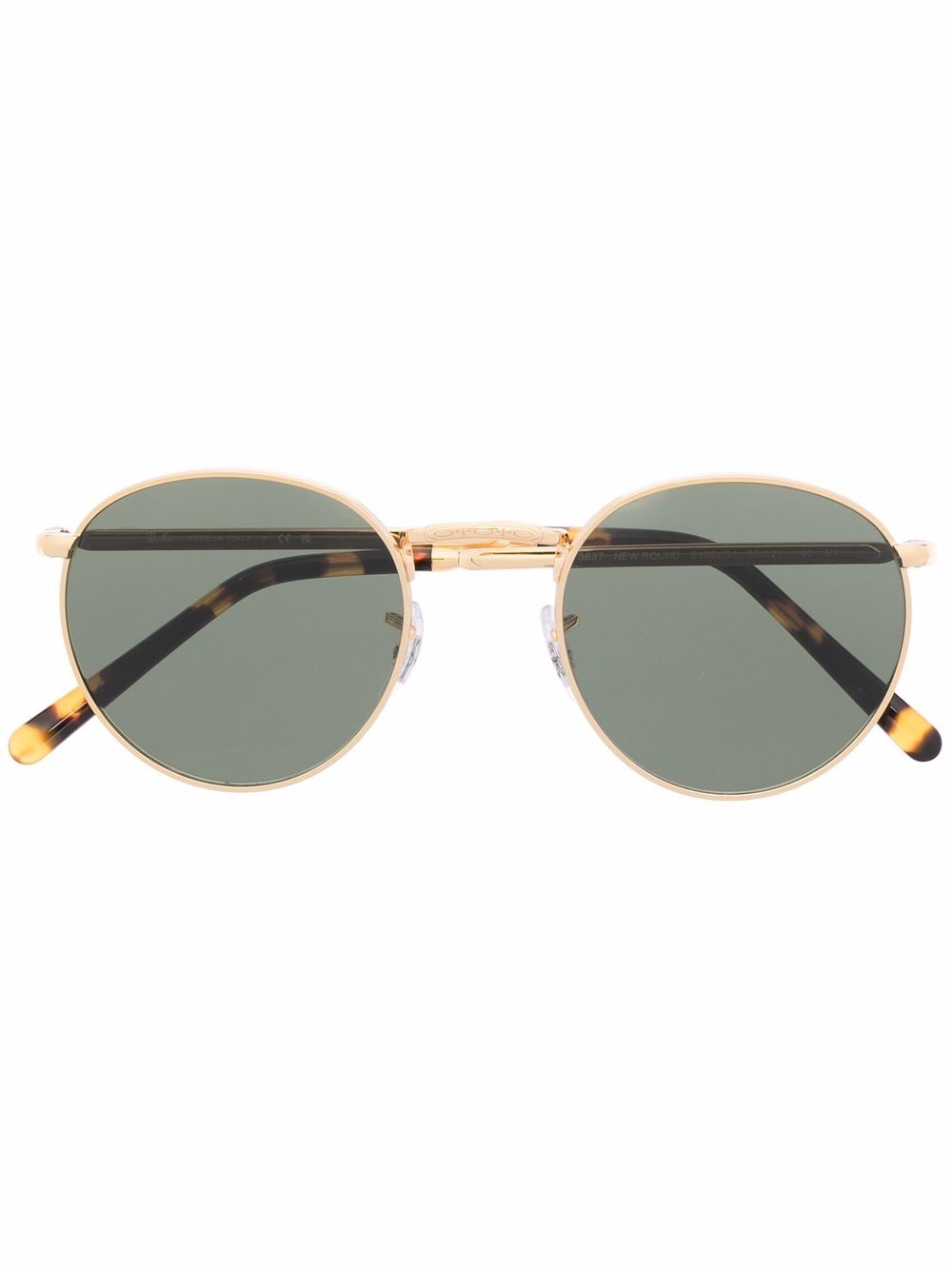 Ray-Ban 圆框太阳眼镜 - 金色