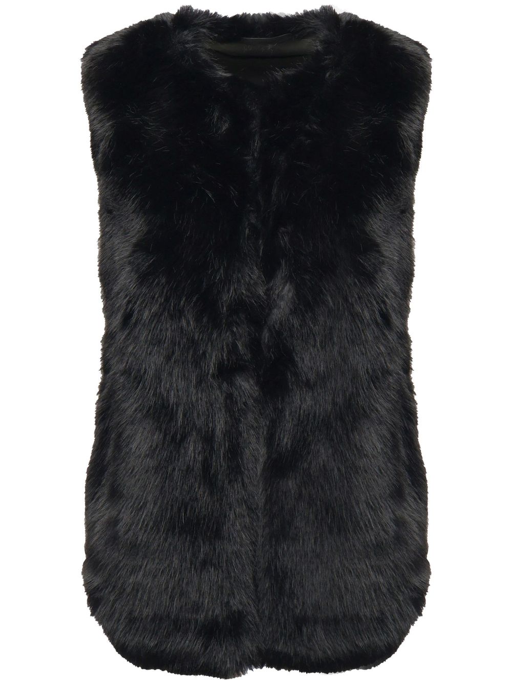 V°73 faux-fur gilet - 黑色