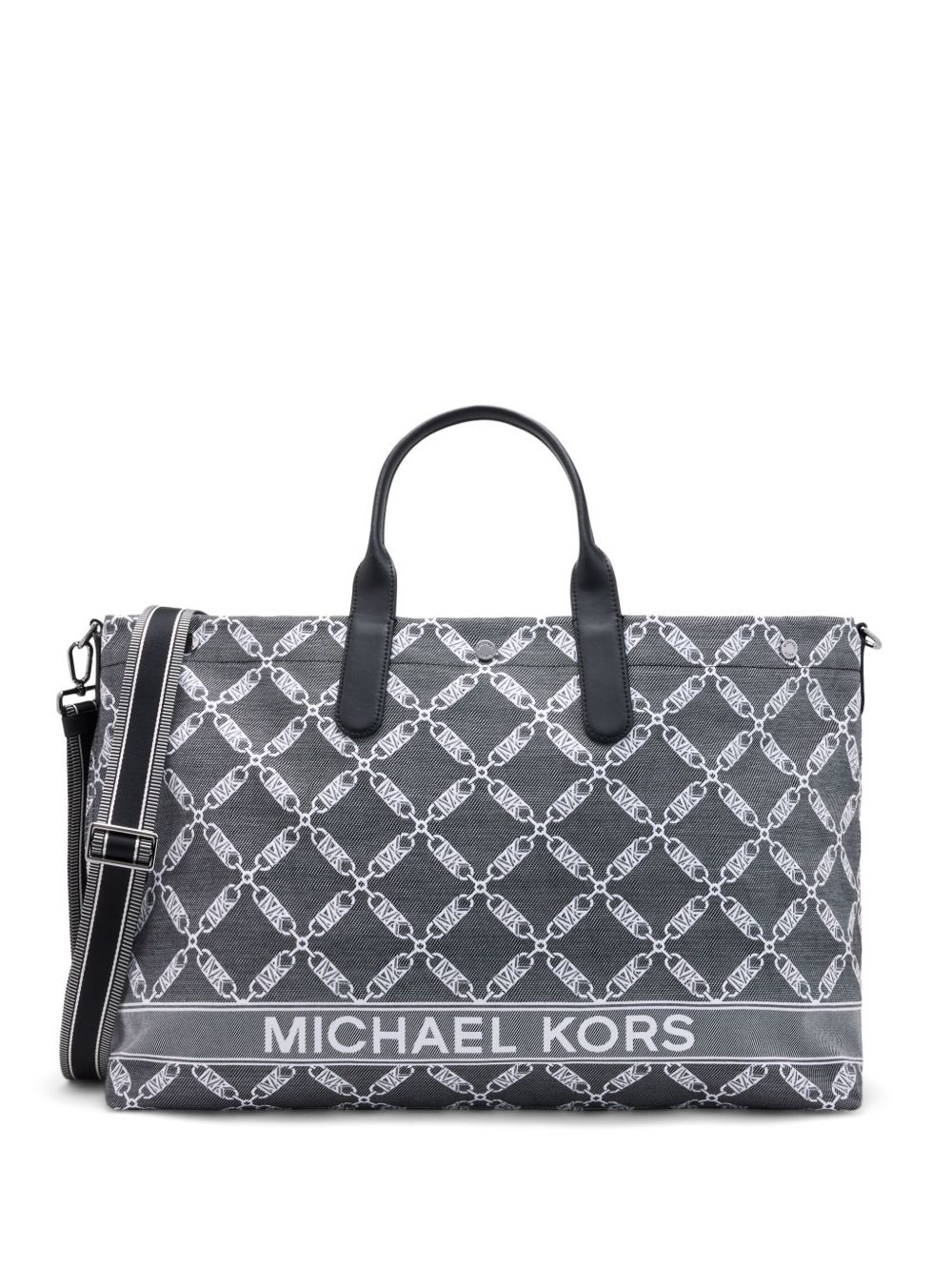 Michael Kors Hudson 提花托特包 - 黑色