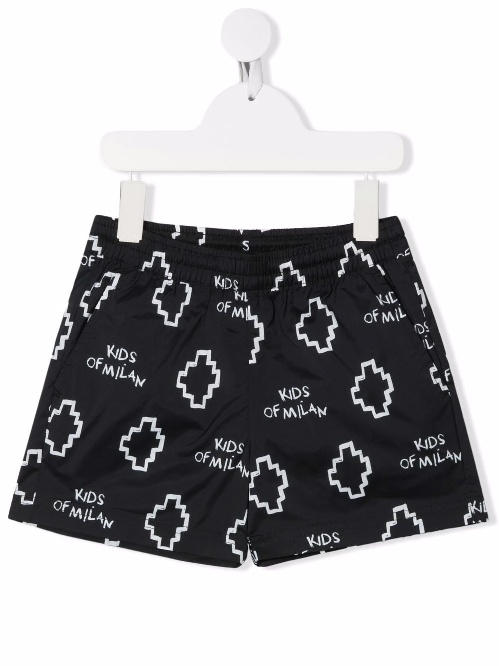 Marcelo Burlon County Of Milan Kids 十字logo泳裤 - 黑色