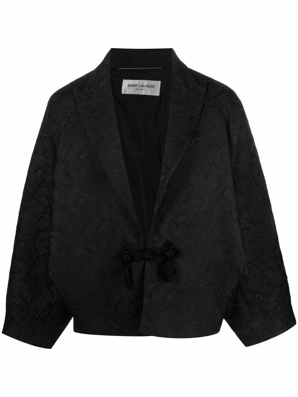 Saint Laurent 图案提花西装夹克 - 黑色