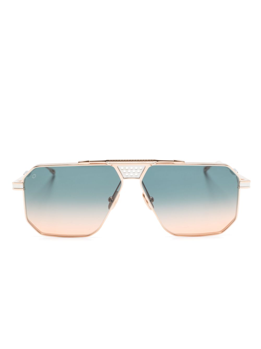 T Henri Eyewear 方框渐色镜片太阳眼镜 - 金色