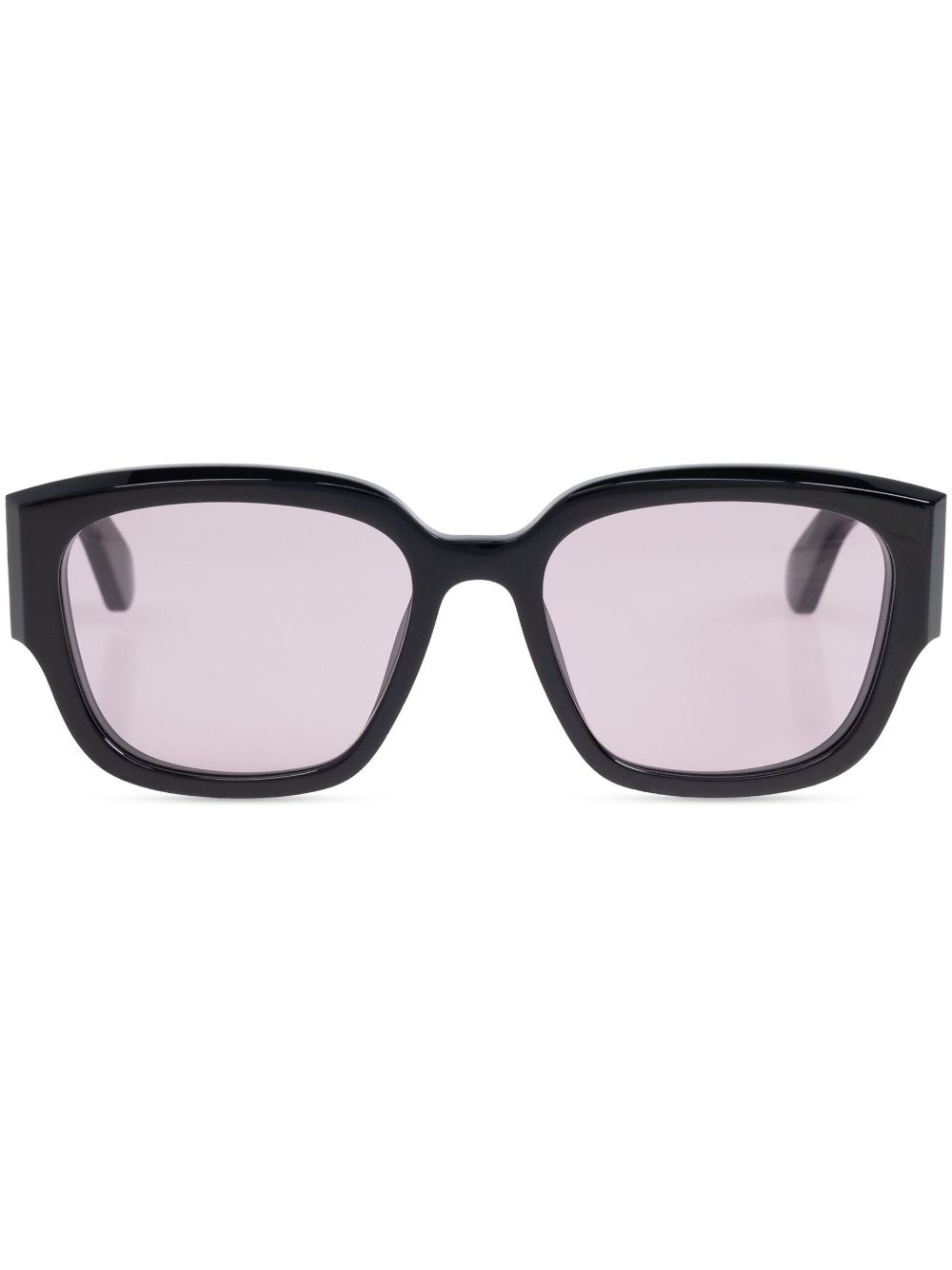 Alexander McQueen Eyewear 雕刻logo镜脚太阳眼镜 - 黑色