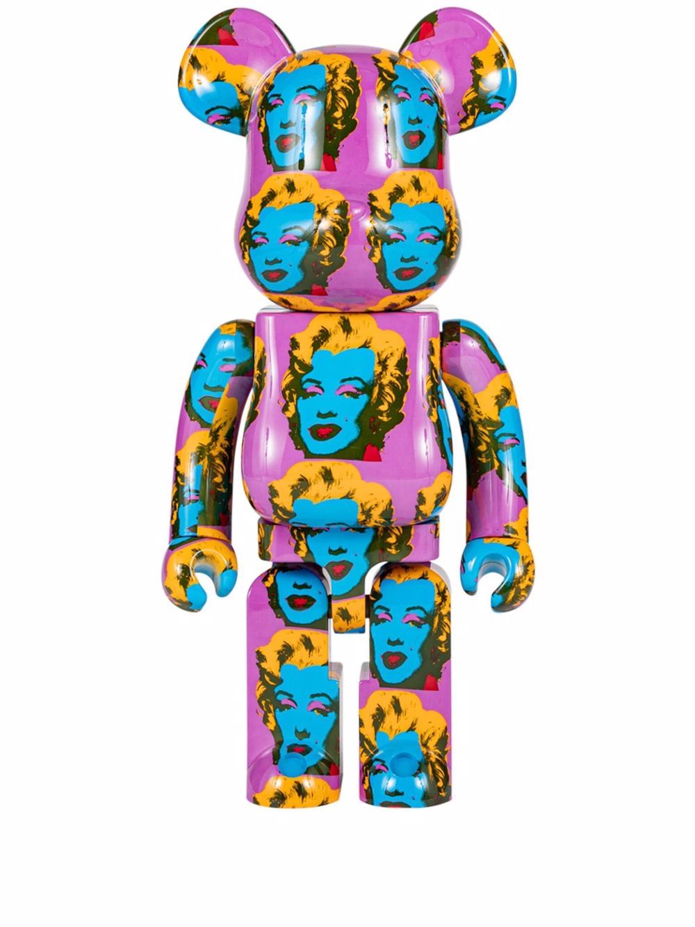 MEDICOM TOY BE@RBRICK Andy Warhol's Marilyn Monroe 1000% 积木熊模型玩具 - 粉色