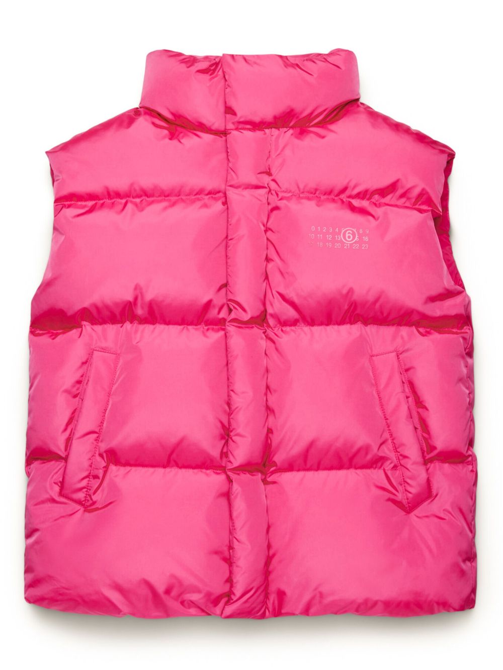 MM6 Maison Margiela Kids logo印花填充马甲 - 粉色