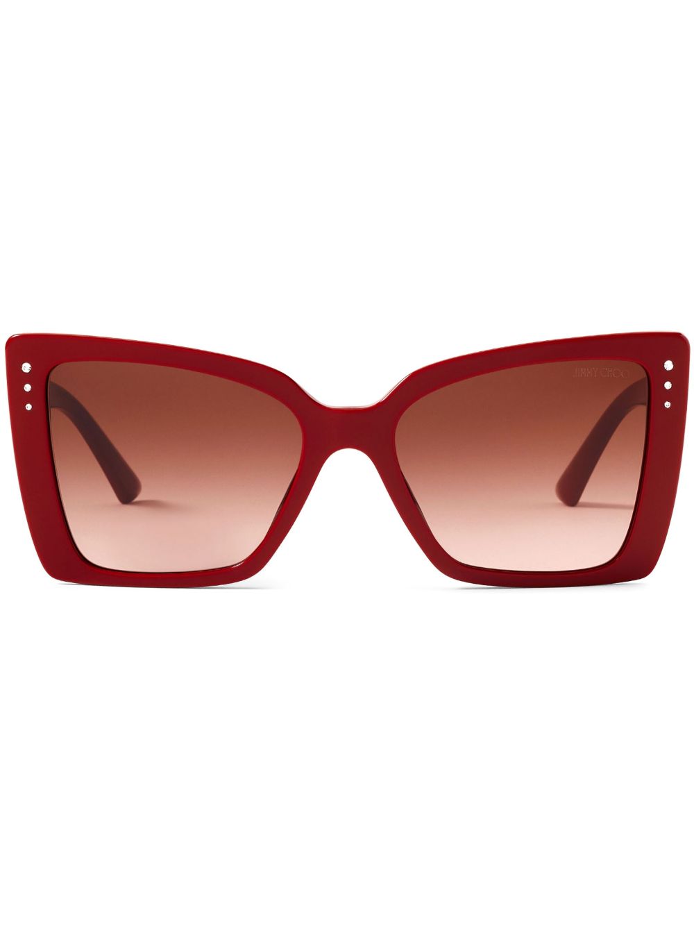 Jimmy Choo Eyewear Lorea 猫眼镜框太阳眼镜 - 红色
