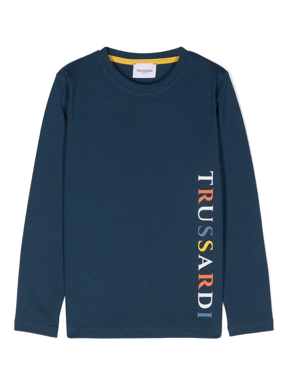 TRUSSARDI JUNIOR logo印花T恤 - 蓝色