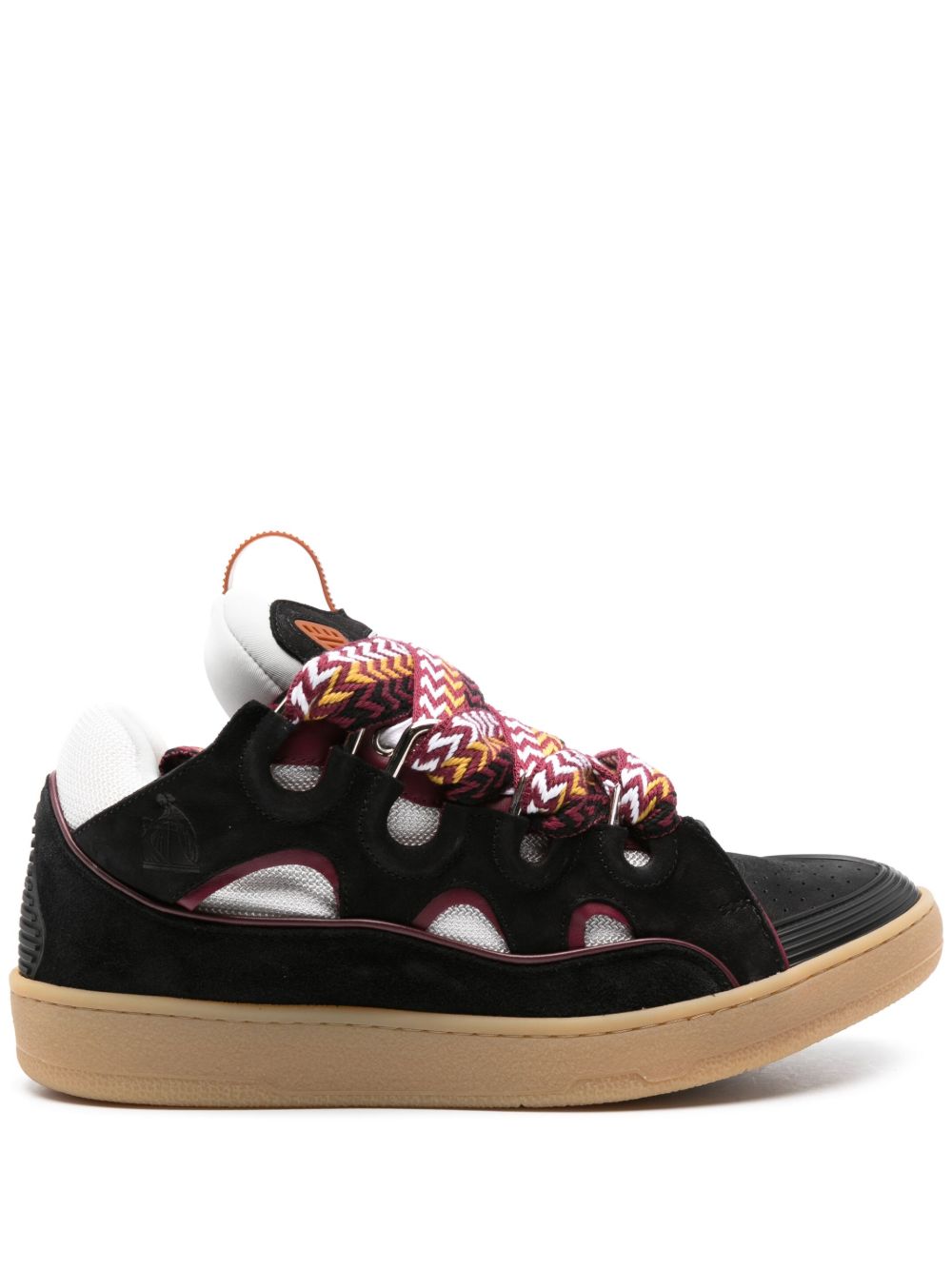 Lanvin Curb 绒面皮运动鞋 - 黑色