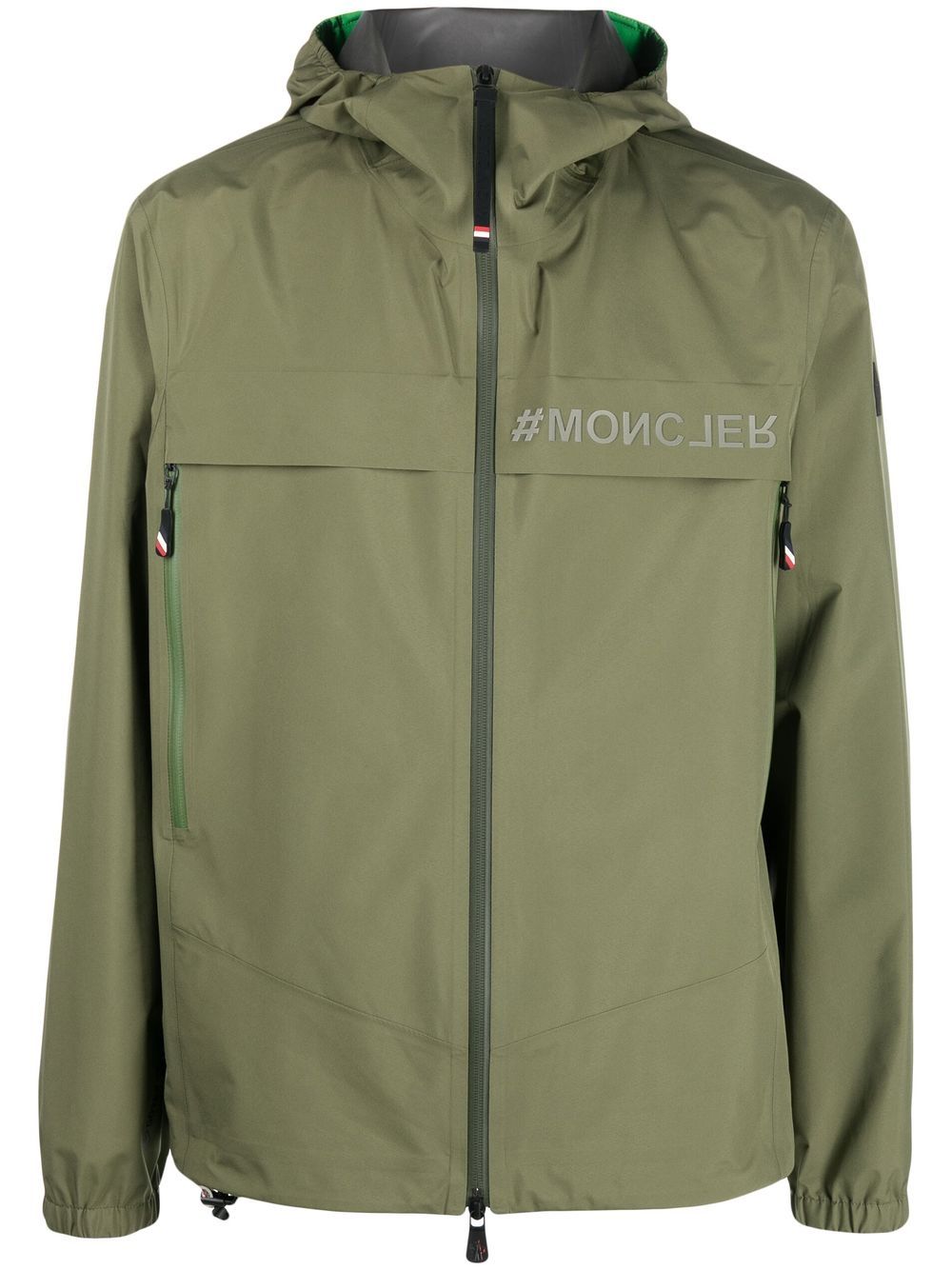 Moncler Grenoble logo印花夹克 - 绿色