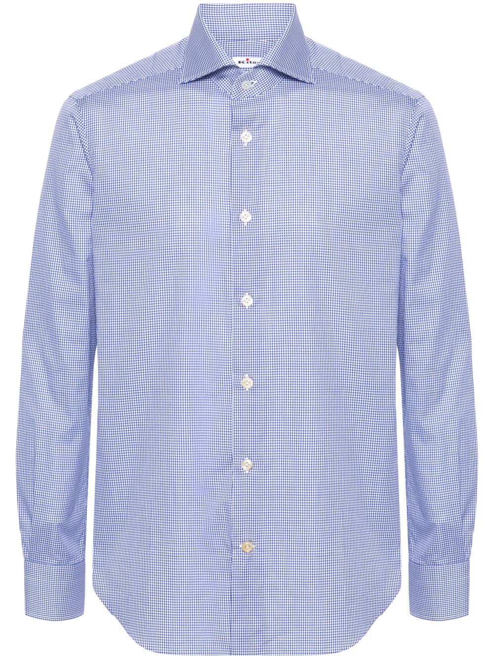 Kiton 方格衬衫 - 蓝色