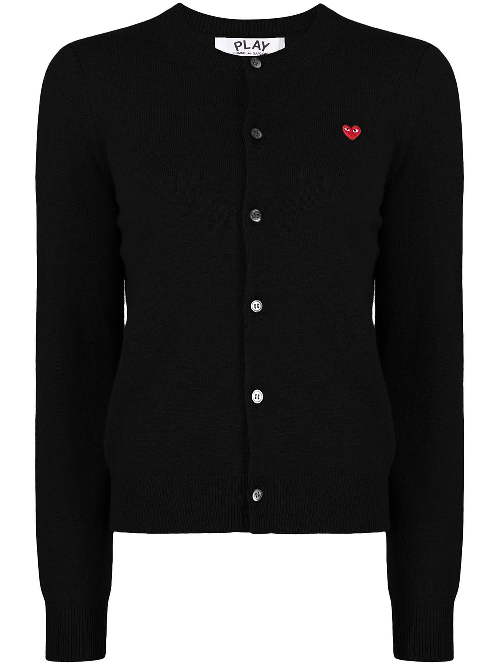 Comme Des Garçons Play 标贴密织开衫 - 黑色