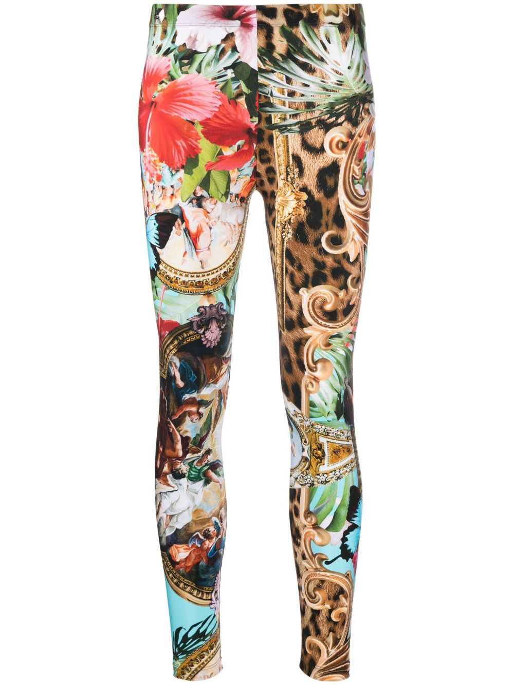 Philipp Plein Baroque Flowers 打底裤 - 褐色