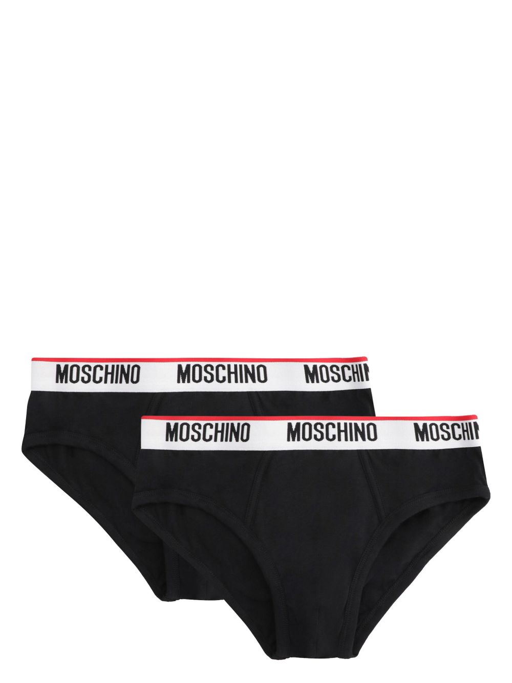 Moschino 莫斯奇诺 logo腰边三角裤两件组 - 黑色