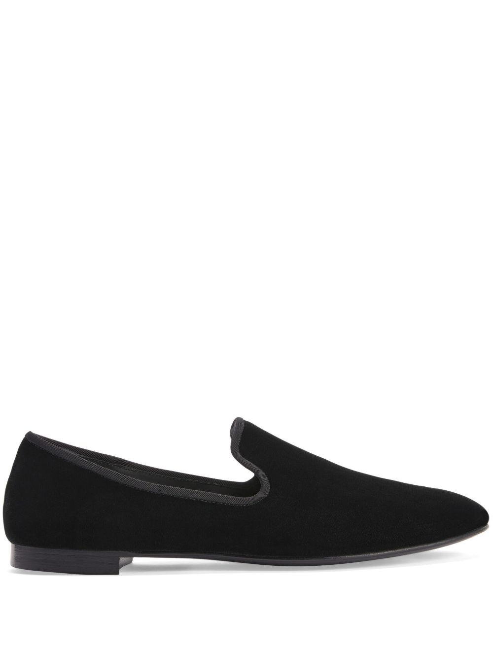 Giuseppe Zanotti Seymour 丝绒乐福鞋 - 黑色