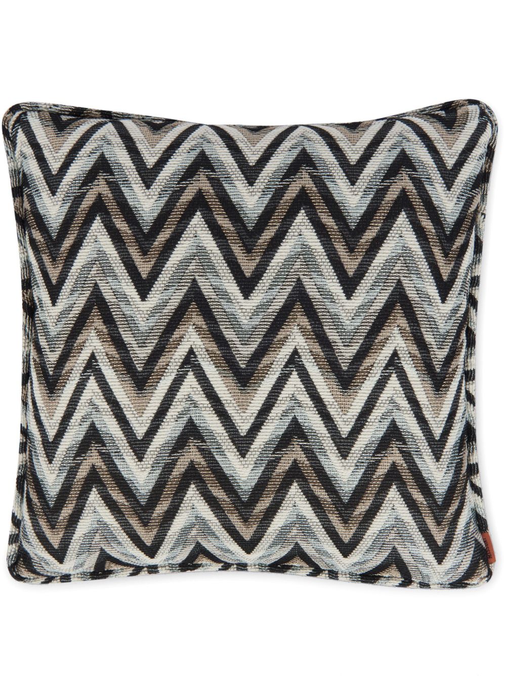 Missoni Home Z字形图案漂白效果抱枕 - 黑色