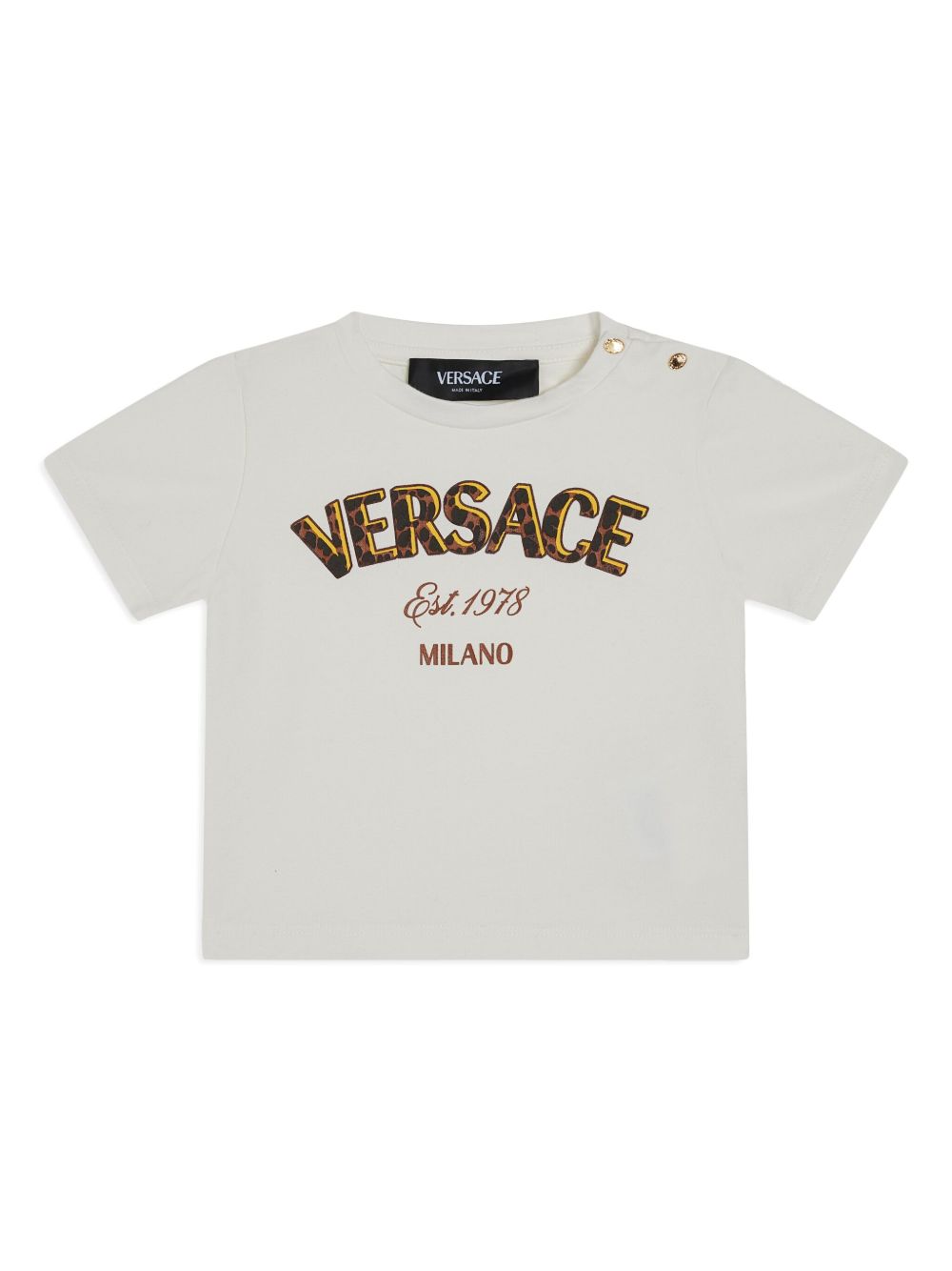 Versace Kids logo印花T恤 - 白色