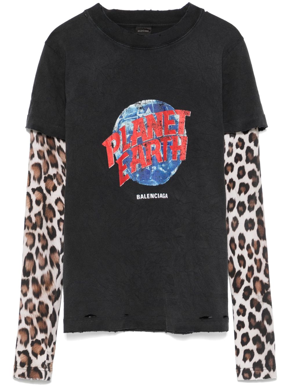 Balenciaga Planet Earth T恤 - 黑色