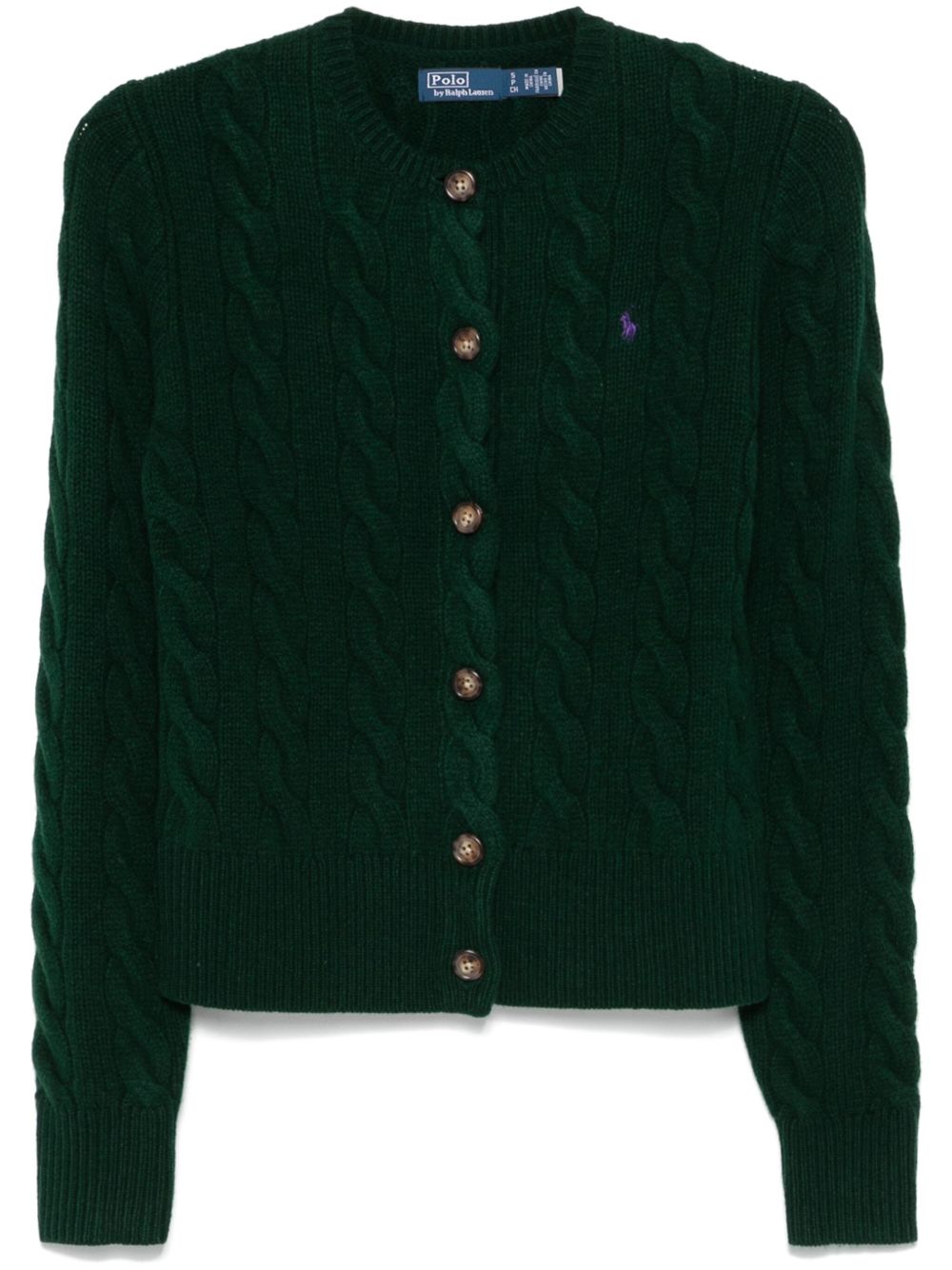 Polo Ralph Lauren 粗绞花针织开衫 - 绿色