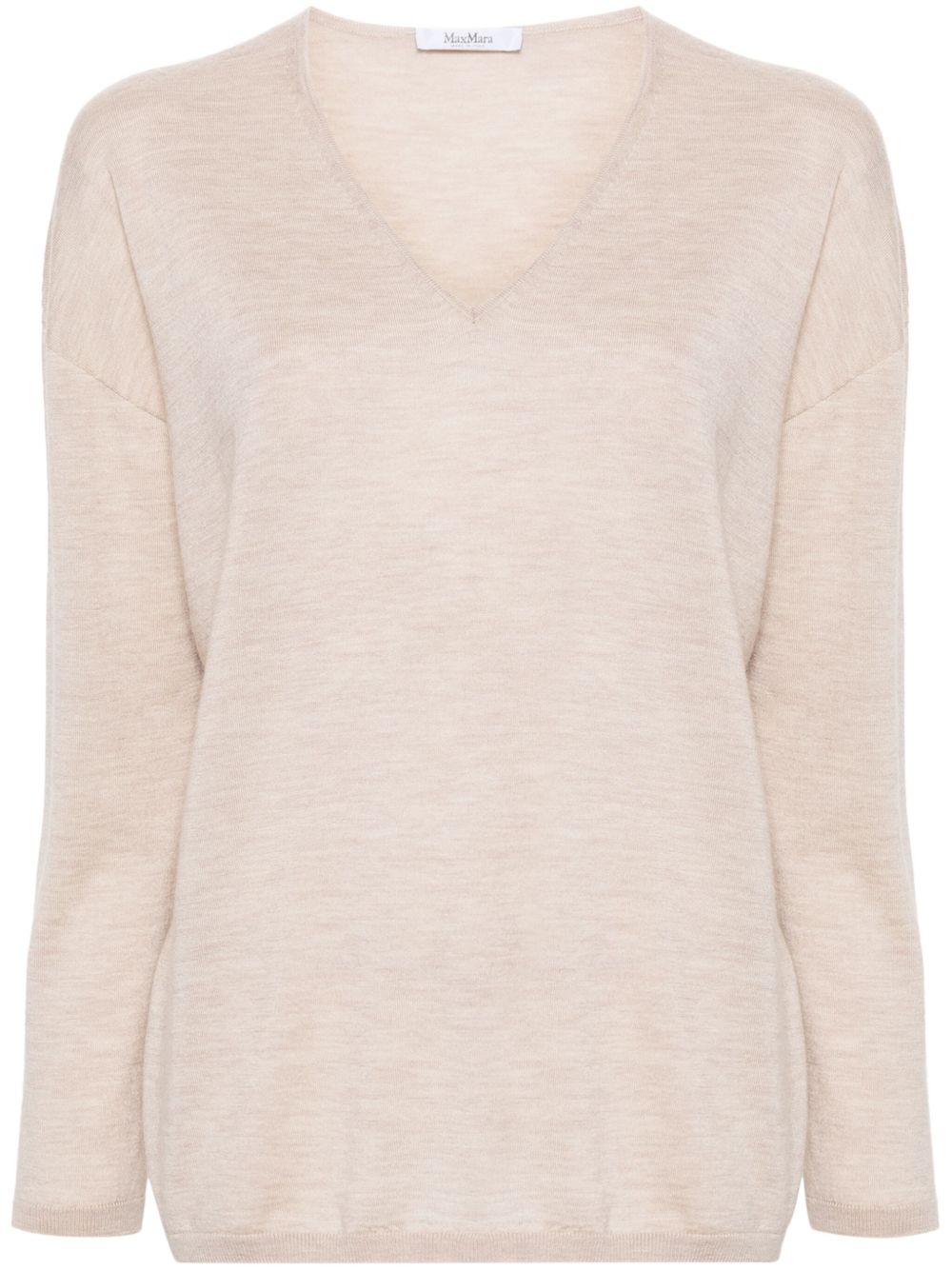 Max Mara V领羊绒毛衣 - 中性色