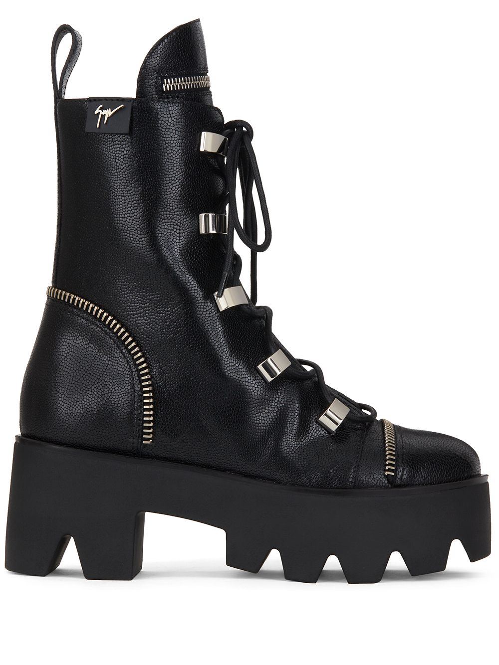 Giuseppe Zanotti 厚底短靴 - 黑色