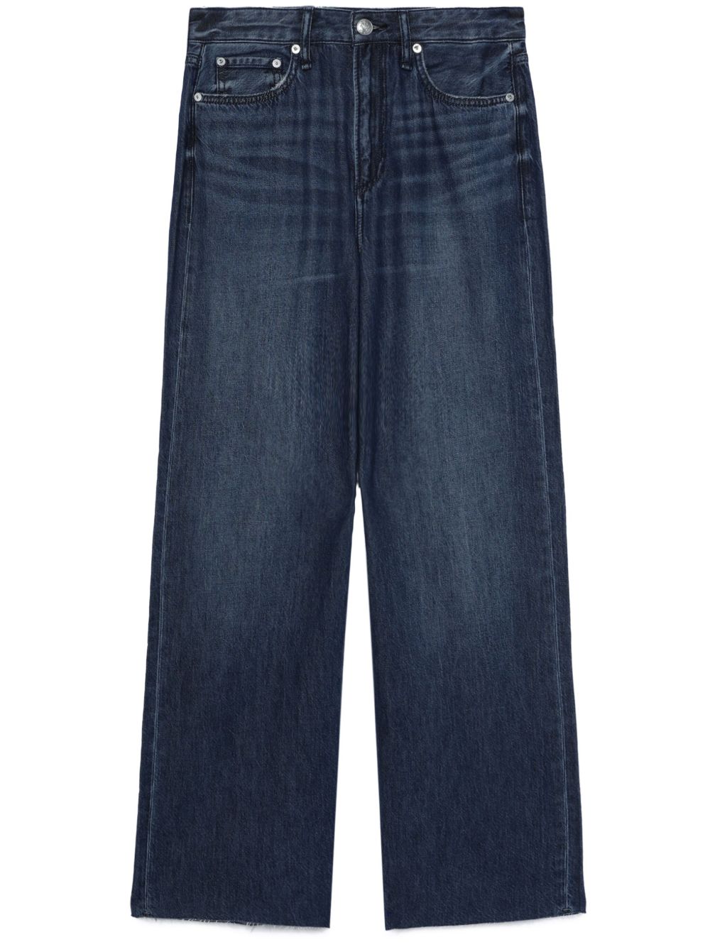 rag & bone Featherweight Sofie 阔腿牛仔裤 - 蓝色