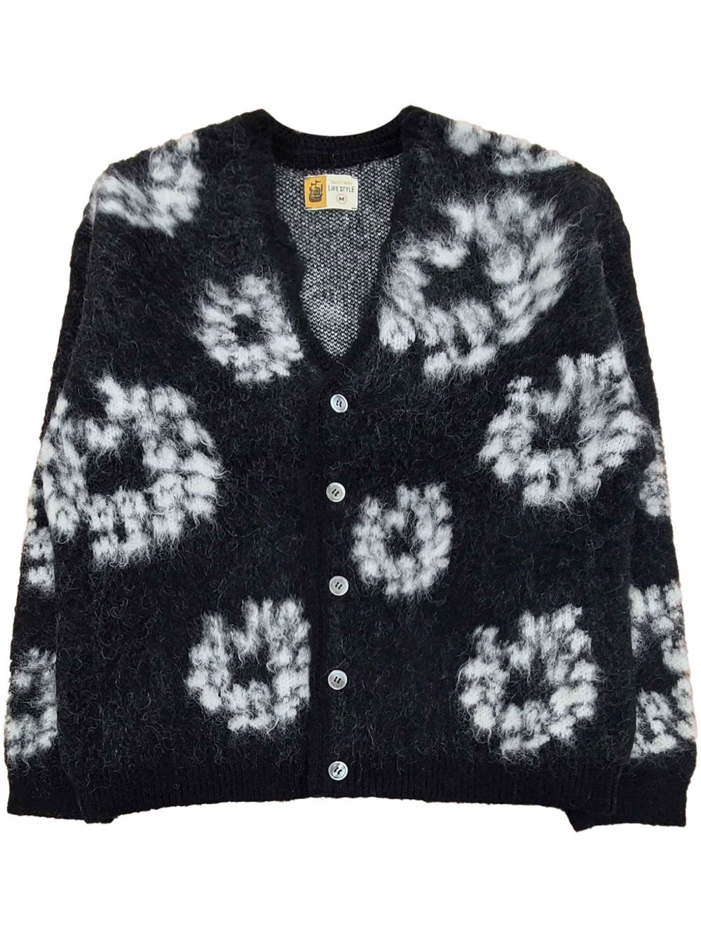 SAINT MXXXXXX x Denim Tears floral cardigan - 黑色