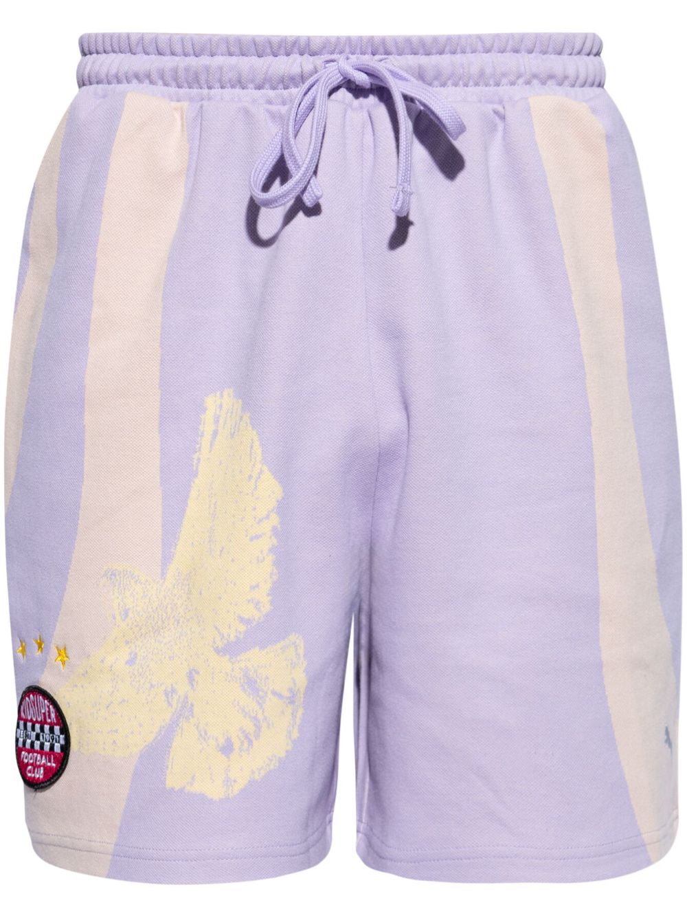 PUMA x KidSuper 老鹰印花运动短裤 - 紫色